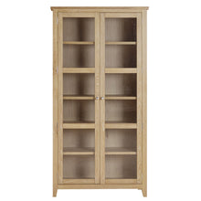 Westbrook Whitewash Oak Glass Display Cabinet