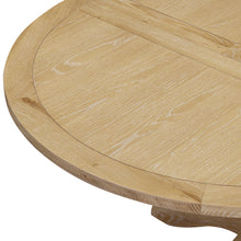 Westbrook Whitewash Oak 4-6 Seater Round Extending Dining Table
