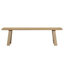 Westbrook Whitewash Oak 3 Seater Trestle Bench