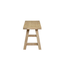 Westbrook Whitewash Oak 3 Seater Trestle Bench