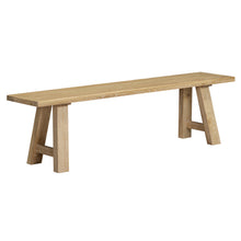 Westbrook Whitewash Oak 3 Seater Trestle Bench