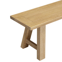 Westbrook Whitewash Oak 3 Seater Trestle Bench