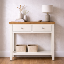 Cambridge Classic Cream Painted Oak 2 Drawer Console Table
