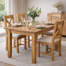 Cambridge Oak Small Extending Dining Table (1.2 m-1.5 m)