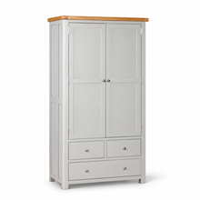 Cambridge Grey Painted Oak Larder Unit — angled view