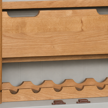 Cambridge Grey Painted Oak Larder Unit — internal drawer and wine rack detail