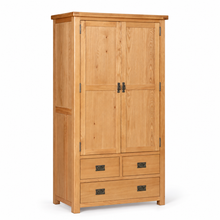Cambridge Oak Larder Unit — angled view