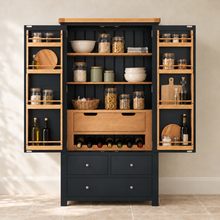 Cambridge Blue Painted Oak Larder Unit