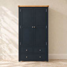 Cambridge Blue Painted Oak Larder Unit