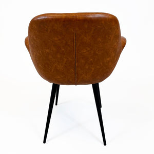 Merton Industrial Dining Chair | Tan