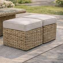 Miami Garden Grande Corner Sofa Dining Set with Rising Table, Armchairs and Stools