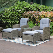 Milan Garden Reclining Lounge Companion Set