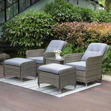Milan Garden Reclining Lounge Companion Set