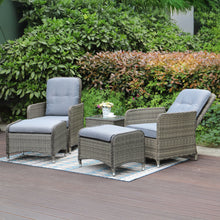Milan Garden Reclining Lounge Companion Set
