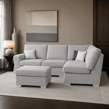 New York Lisbon Silver Corner Sofa