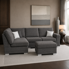 New York Grey Corner Sofa