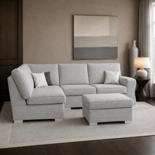 New York Lisbon Silver Corner Sofa