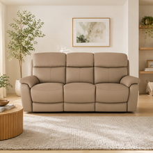 Nevara Latte Reclining 3 Seater Sofa