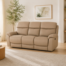 Nevara Latte Reclining 3 Seater Sofa