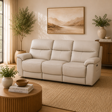Nevara Oatmeal Reclining 3 Seater Sofa