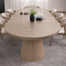 Nook Extending Oval Dining Table | Smoked Grey