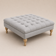 Clover Buttoned Ottoman Coffee Table | Grey