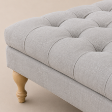 Clover Buttoned Ottoman Coffee Table | Grey