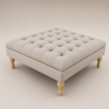Clover Buttoned Ottoman Coffee Table | Putty