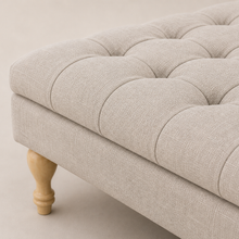 Clover Buttoned Ottoman Coffee Table | Putty