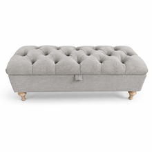 Rosie Ottoman Storage Bench | Putty