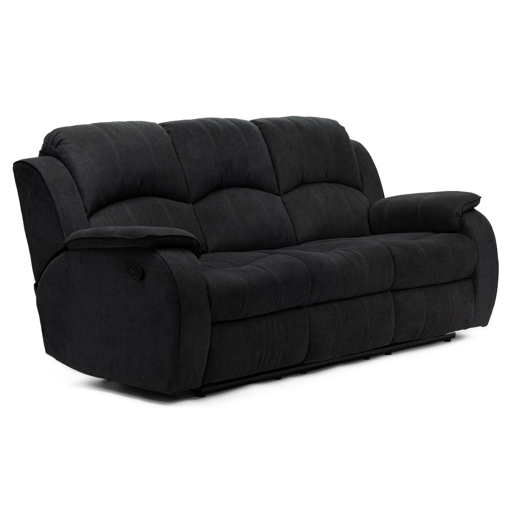 Orlando Dark Grey Reclining 3 Seater Sofa