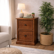 Oxford Antique Pine 2 Drawer Filing Cabinet