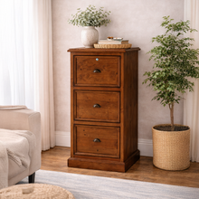 Oxford Antique Pine 3 Drawer Filing Cabinet