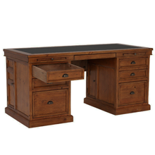 Oxford Antique Pine Large Double Pedestal Desk