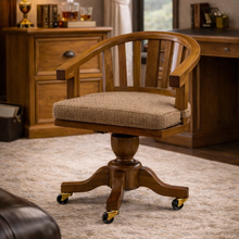 Oxford Light Pine Captain Swivel Office Chair