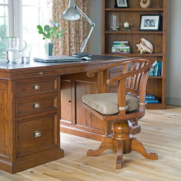 Large double pedestal deals desk