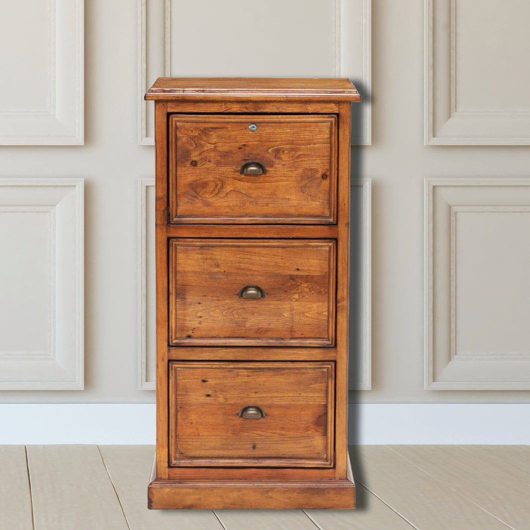 Oxford Light Pine 3 Drawer Filing Cabinet