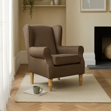 Oxford Chocolate Wingback Armchair