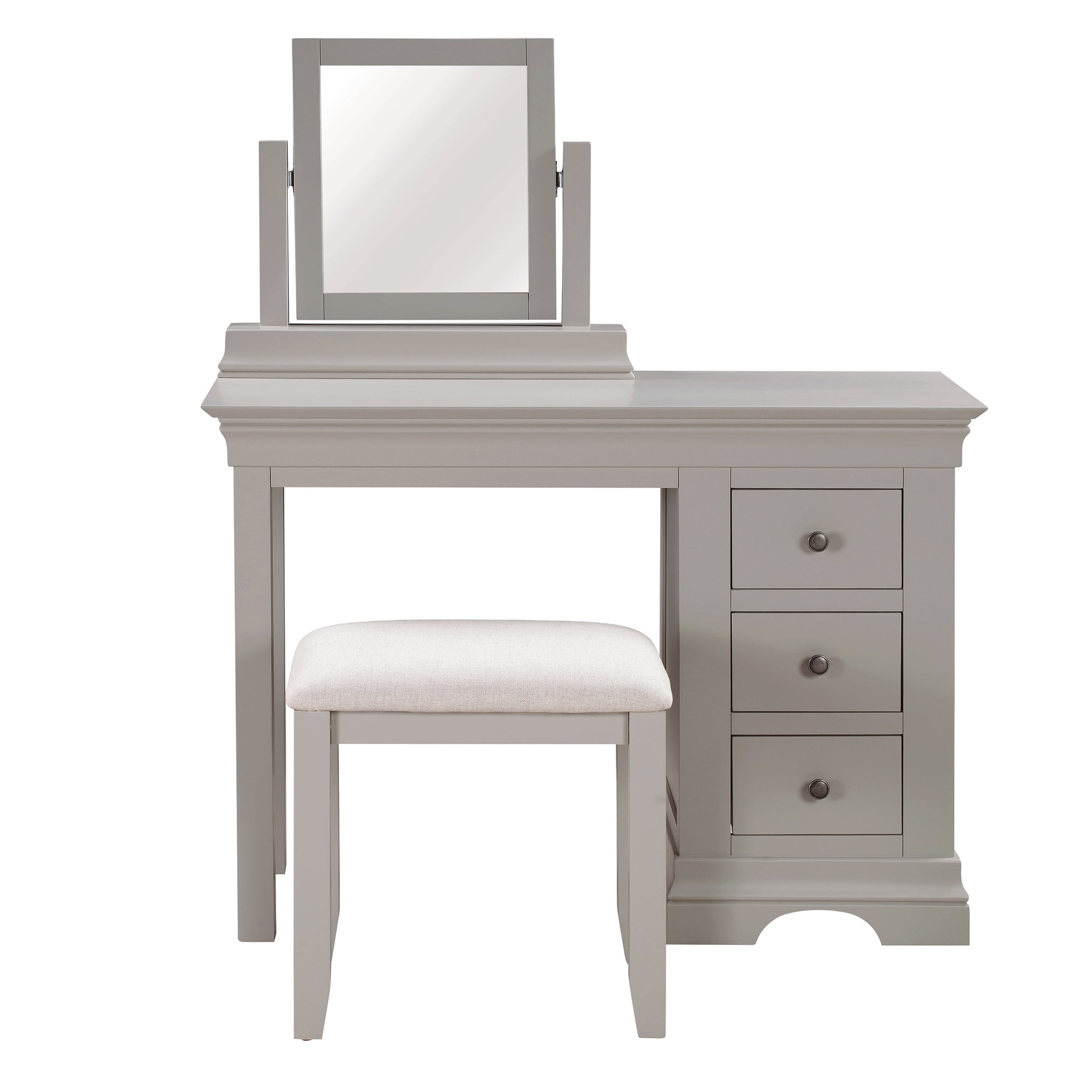 Chantilly Pebble Grey Dressing Table HomePlus Furniture Chantilly Pebble Grey Dressing Table HomePlus Furniture