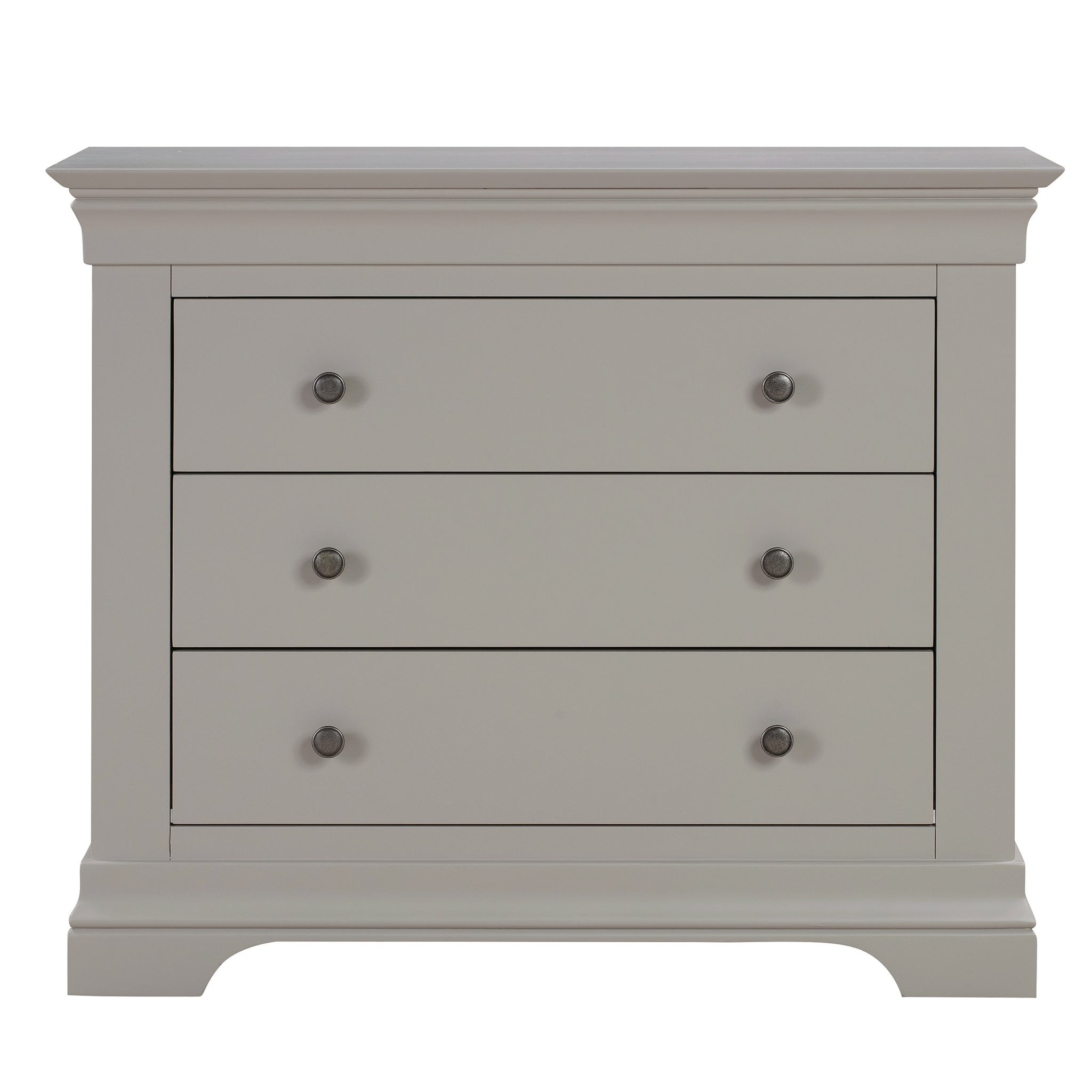 Chantilly Pebble Grey 3 Drawer Chest HomePlus Furniture Chantilly Pebble Grey 3 Drawer Chest HomePlus Furniture