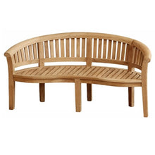 Crummock Teak Peanut Garden Bench With Cushion