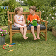 Mini Louis Childrens Classic Garden Bench With Grey Cushion