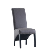 Rhianna Antique Faux Leather Button Back Dining Chair | Grey