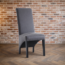 Rhianna Antique Faux Leather Button Back Dining Chair | Grey