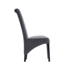 Rhianna Antique Faux Leather Button Back Dining Chair | Grey