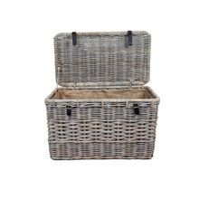 Rectangular Twin Rattan Storage Trunk | Large