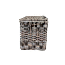 Rectangular Twin Rattan Storage Trunk | Large