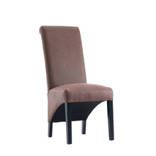 Rhianna Antique Faux Leather Button Back Dining Chair | Brown