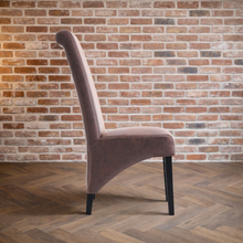 Rhianna Antique Faux Leather Button Back Dining Chair | Brown