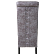 Rhianna Faux Leather Button Back Dining Chair | Vintage Grey